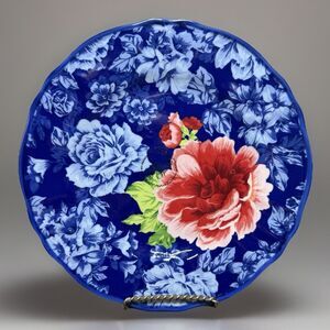 Two - 2 Pioneer Woman HERITAGE FLORAL 8.5"  Stoneware Scalloped Salad Plates New